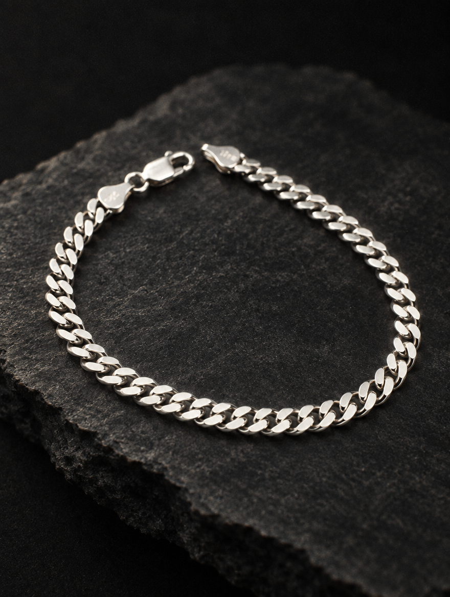 The Old Money Club - Riviera Silver Chain Bracelet