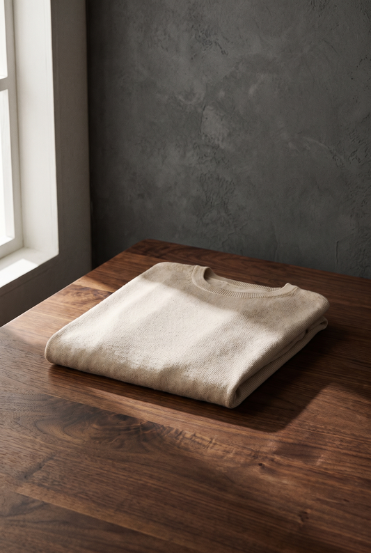 The Old Money Club - Linen Cotton Essential Crewneck