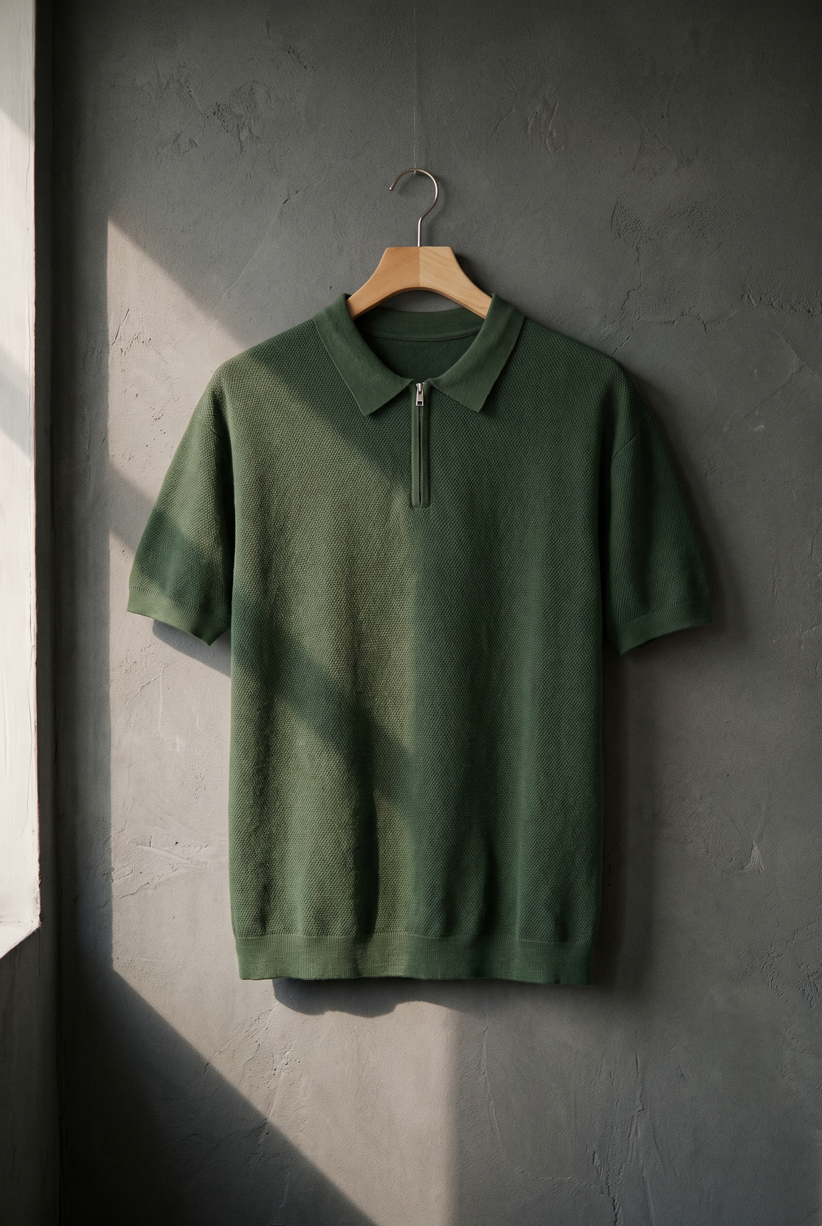 The Old Money Club - Men's Zip-Up Polo Shirt – Marbella Knit Quarter-Zip Polo