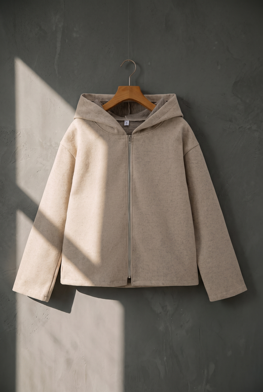 The Old Money Club - Marlow Wool Zip Coat