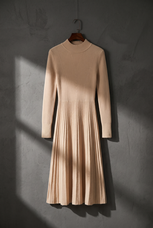 The Old Money Club - Cashmere-Blend Flare Dress
