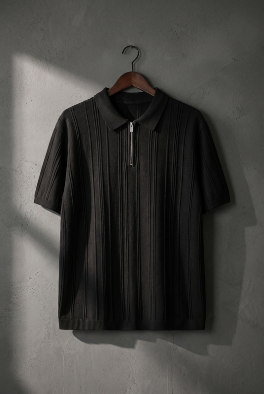 The Old Money Club - Signature Zip-Up Polo