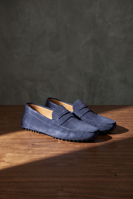 The Old Money Club - Suede Driver Loafers
