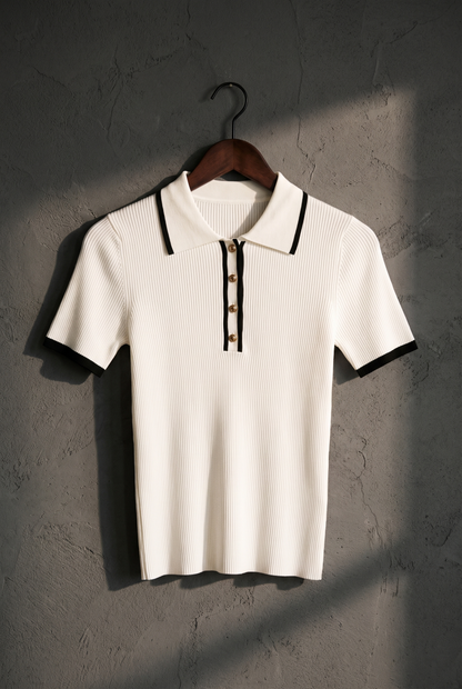 The Old Money Club - Ribbed Preppy Polo