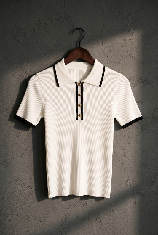 The Old Money Club - Ribbed Preppy Polo
