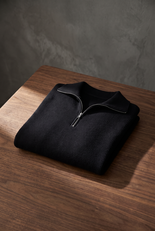 The Old Money Club - Classic Half-Zip Sweater