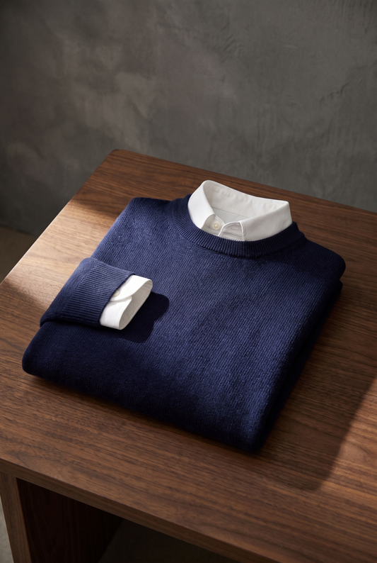 The Old Money Club - Merino Crewneck Sweater