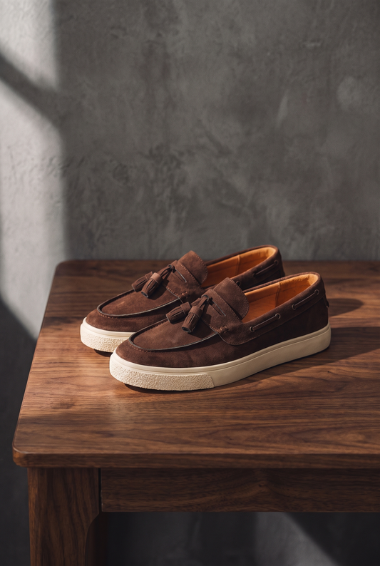 The Old Money Club - Tassel Suede Loafers
