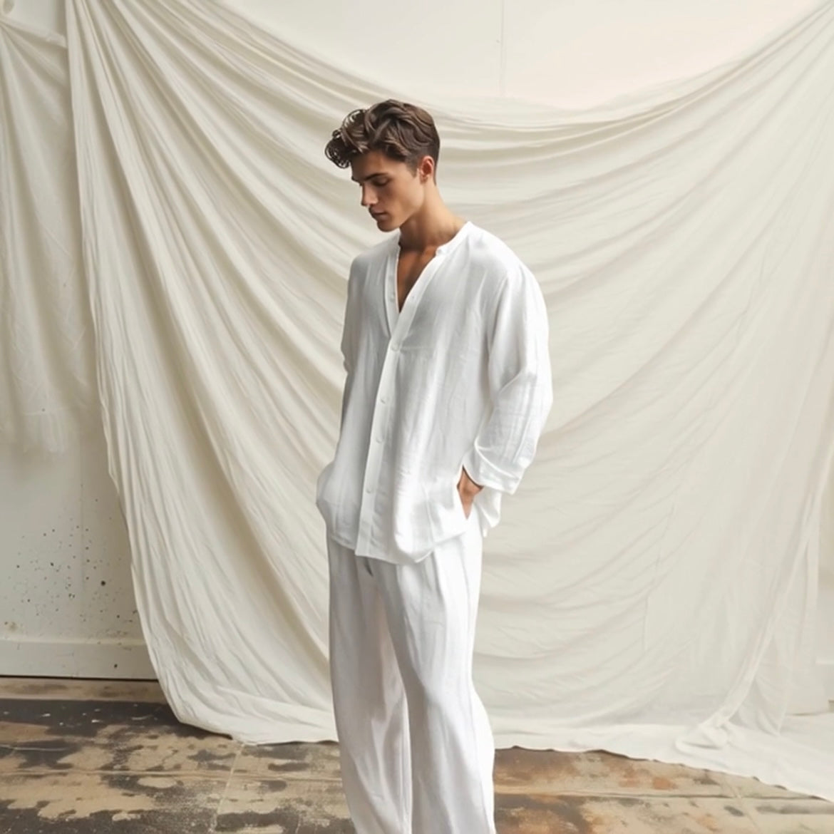 Linen Shirt & Trouser Set